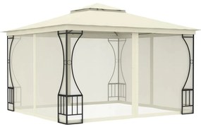 vidaXL Κιόσκι με Δίχτυα Κρεμ 300 x 300 x 265 εκ.