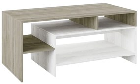 BALANCE COFFEE TABLE SONOMA ΣΚΟΥΡΟ ΛΕΥΚΟ OAK 120x60xH53cm 04-0399