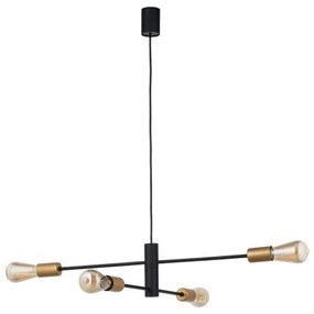 Κρεμαστό Φωτιστικό Οροφής 4xE27 25W IP20 Μαύρο Χρυσό Rotor 7935 Nowodvorski-7935-Μαύρο-Χρυσό 7935