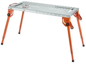 Welding Table 44" x 21" 500LBS Folding Workbench with 4-Level Adjustable Height