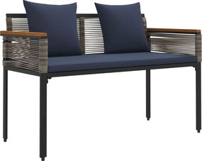 vidaXL Σετ Εξωτερικών Επίπλων Γκρι και Navy Blue συνθετικό ρατάν