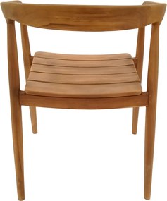 Πολυθρόνα Noody pakoworld teak ξύλο σε φυσική απόχρωση 62x55x75εκ