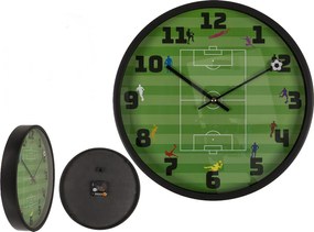 Ρολόι Τοίχου Ποδόσφαιρο Πράσινο Πλαστικό Φ30cm