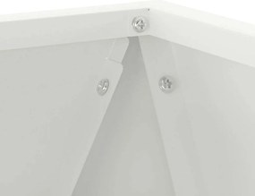 vidaXL Γλάστρα Λευκό 30 x 30 x 30 cm Ατσάλι