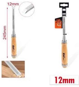KMT Σκαρπέλα Με Ξύλινη Λαβή 12mm- Chisel