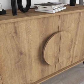 Μπουφές Gora Megapap χρώμα ανοιχτό καρυδί 110x35,6x82εκ.