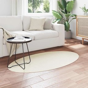 vidaXL Χαλιά χώρου Ωοειδής HUARTE Κρεμ 80 x 150 cm 100% Πολυεστέρας