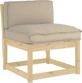 vidaXL Μαξιλάρι Ύφασμα Όξφορντ Taupe 80 x 40 x 12 cm