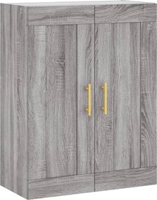 vidaXL Ντουλάπι Γκρι Sonoma 69,5 x 34 x 180 εκ. Επεξεργασμένο Ξύλο