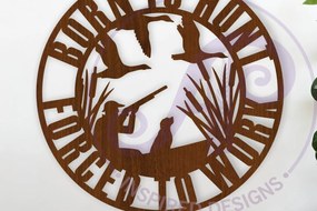 Σετ των 3 Intra απο ξύλο plywood 3mm-4mm πάχος Γεννημένος στο Hunt Αναγκασμένος να Δουλέψει Ducking Hunt Δίασταση 10x10 cm INTRAFABR-118636949