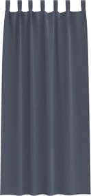 vidaXL Κουρτίνες Μαύρης Ύφανσης με Δαχτυλίδια 2 pcs Ανθρακί