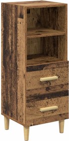 vidaXL Πλαϊνό γραφείο Παλαιό ξύλο 34 x 34.5 x 90 εκ Επεξεργασμένο ξύλο