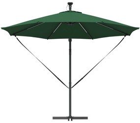 vidaXL Ομπρέλα Cantilever Banana Πράσινο 294 x 294 x 248 cm