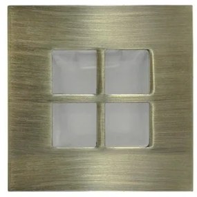 Χωνευτό Σποτ Επίπλου Καρό WL-277 G4 7,3x7,3 Lumen-21-27771-Ορείχαλκος 21-27771