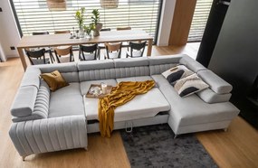 Γωνιακός καναπές Lola-Δεξιά-Γκρι