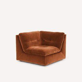 Γωνιακή πολυθρόνα σύνθεσης, βελούδο, Giuliano