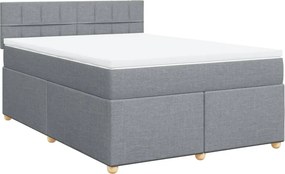 vidaXL Κρεβάτι Boxspring με Στρώμα Αν. Πράσινο 160x200εκ Υφασμάτινο