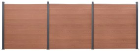 vidaXL Σετ Πάνελ Περίφραξης Καφέ 526x186 εκ. από WPC