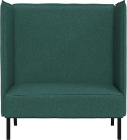 vidaXL Καναπές Υψηλής Πλάτης 101cm Σκούρο πράσινο ύφασμα