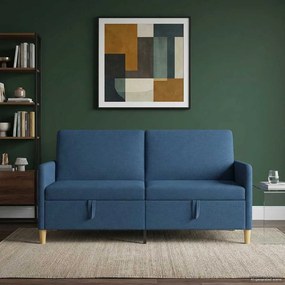vidaXL Καναπές με Αποθήκευση Μπλε 172 x 78 x 87 εκ Πολυεστέρας