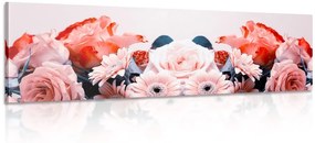 Εικόνα floral σύνθεση με ρομαντική πινελιά - 120x40