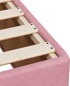 vidaXL Πλαίσιο Κρεβατιού Ροζ 100x200 εκ. Βελούδινο