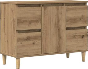 vidaXL Ντουλάπι Νιπτήρα τεχνίτης Δρυς 80 x 33 x 60 εκ.