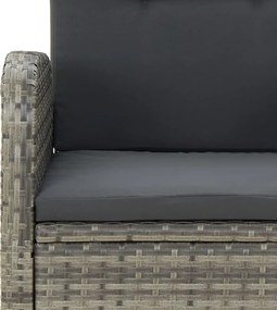 vidaXL Σετ Τραπεζαρίας Κήπου 5 τεμ. Γκρι Συνθ. Ρατάν με Μαξιλάρια