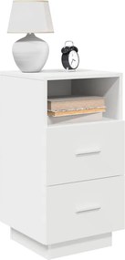 vidaXL Κομοδίνο με 2 συρτάρια Λευκό 36x36x68 cm
