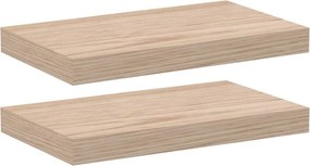 vidaXL Ράφια Τοίχου 2 τεμ. 40x23,5x4 εκ. Επεξεργασμένο Ξύλο