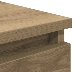 Συρταριέρα με Συρτάρια Τεχνίτης Δρυς 37,5x35x99 εκ. Επεξ. Ξύλο - Καφέ