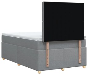 ΚΡΕΒΑΤΙ BOXSPRING ΜΕ ΣΤΡΩΜΑ ΑΝΟΙΧΤΟ ΓΚΡΙ 120X190 ΕΚ. ΥΦΑΣΜΑΤΙΝΟ 3293533