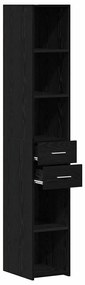 vidaXL Highboard Μαύρη δρυς 30 x 42.5 x 185 εκ Επεξεργασμένο ξύλο