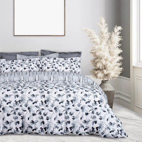 Σεντόνια 5417 Casual Με Λάστιχο (Σετ 3τμχ) Black-Grey Das Home Single 120x235cm Cotton-Polyester