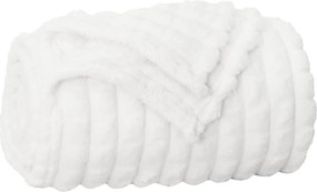 vidaXL Κουβέρτα Λευκό 150 x 130 εκ Μαλλί