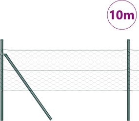 vidaXL Στύλος Περιφράξεων Πράσινο 10 x 0,4 m (50 mm πλέγμα)
