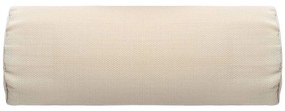 vidaXL Προσκέφαλο Σεζλόνγκ Κρεμ 40 x 7,5 x 15 εκ. από Textilene
