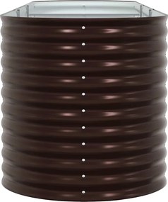 vidaXL Ανεβασμένο Κρεβάτι Καφέ 320 x 80 x 81 cm Ατσάλι