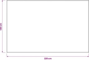 vidaXL Ύφασμα Τραπέζης Μπεζ 140 x 220 cm Πολυεστέρας Ορθογώνιος