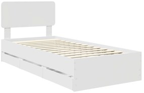 vidaXL Σκελετός Κρεβατιού Λευκό 100 x 200 cm Μηχανήματος Ξύλο