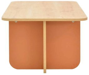 Τραπέζι Bοca pakoworld σε oak-κεραμιδί απόχρωση 100x60x42εκ