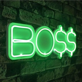 Διακοσμητικό Φωτιστικό Τοίχου Boss 395NGR2185 56x2x21cm Led 6W Green Wallity