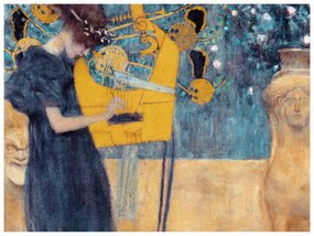 Εκτύπωση έργου τέχνης The Music (Female Portrait) - Gustav Klimt, (40 x 30 cm)