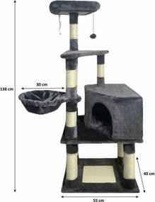 Αποξέστη για Γάτες SWIFTY Dark Γκρι Σιζάλ