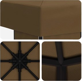 vidaXL Κιόσκι 3 x 3 m Taupe Πολυεστέρας και Χάλυβας 190 gsm