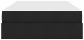 vidaXL Κρεβάτι με αποθηκευτικό χώρο και στρώμα Μαύρο 120 x 190 cm