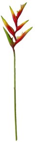 Τεχνητό Κλαδί Ελικόνια Latispatha 0351-7 86cm Orange Supergreens Polyethylene,Fabric