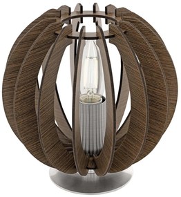 Φωτιστικό Επιτραπέζιο Cossano 95793 Dark Brown Eglo Μέταλλο,Ξύλο