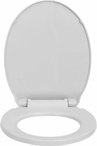 VidaXL Κάλυμμα Λεκάνης με Soft Close & Quick Release Οβάλ Ανοιχτό Γκρι