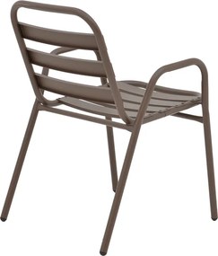 Τραπεζαρία Watson-Sussie pakoworld μέταλλο καφέ-γυαλί Φ60x70εκ